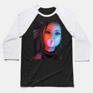 Bubble Gum Woman Geek Designer Dune Stika Artistic Anime Style Baseball T-Shirt